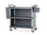 Chariot de service en polypropylene 3 etageres  grand  AmerBox  Comprend des panneaux lateraux  1010x500x H 960mm