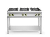 Gasfornuis 6-pits open standaard  HENDI  Kitchen Line  28 5kW  1200x700x H 900mm