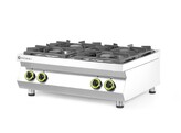 Gasfornuis 4-pits Kitchen Line - tafel model  HENDI  Kitchen Line  19kW  800x700x H 310mm