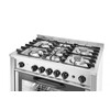 Gasfornuis - 5 pits met elektrische oven  HENDI  Kitchen Line  Zilver  230V/2900W  14 3kW  900x653x H 900mm