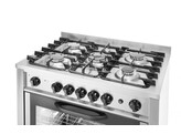 Gasfornuis - 5 pits met elektrische oven  HENDI  Kitchen Line  Zilver  230V/2900W  14 3kW  900x653x H 900mm