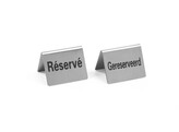 Chevalet de table Reserve - 4 pieces  HENDI  Gereserveerd / Reserve  50x35x H 40mm