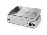 Bakplaat half geribbeld  HENDI  Profi Line  1/2 glad  1/2 geribd  230V/2400W  527x404x H 233mm