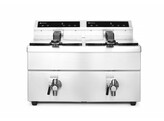 Inductie friteuse met aftapkraan - 2 x 8 l  HENDI  Profi Line  16L  230V/7000W  577x609x H 410mm