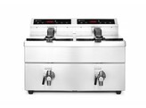 Inductie friteuse met aftapkraan - 2 x 8 l  HENDI  Profi Line  16L  230V/7000W  577x609x H 410mm