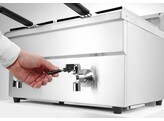 Inductie friteuse met aftapkraan - 2 x 8 l  HENDI  Profi Line  16L  230V/7000W  577x609x H 410mm