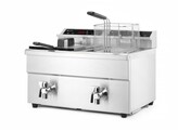 Inductie friteuse met aftapkraan - 2 x 8 l  HENDI  Profi Line  16L  230V/7000W  577x609x H 410mm