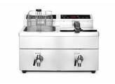 Inductie friteuse met aftapkraan - 2 x 8 l  HENDI  Profi Line  16L  230V/7000W  577x609x H 410mm