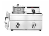 Inductie friteuse met aftapkraan - 2 x 8 l  HENDI  Profi Line  16L  230V/7000W  577x609x H 410mm