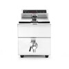 Inductie friteuse met aftapkraan - 8 l  HENDI  8L  Lichtgrijs  230V/3500W  288x619x H 408mm