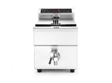 Inductie friteuse met aftapkraan - 8 l  HENDI  8L  Lichtgrijs  230V/3500W  288x619x H 408mm