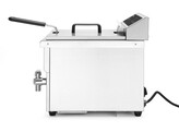 Inductie friteuse met aftapkraan - 8 l  HENDI  8L  Lichtgrijs  230V/3500W  288x619x H 408mm