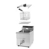 Inductie friteuse met aftapkraan - 8 l  HENDI  8L  Lichtgrijs  230V/3500W  288x619x H 408mm