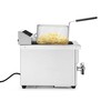 Inductie friteuse met aftapkraan - 8 l  HENDI  8L  Lichtgrijs  230V/3500W  288x619x H 408mm