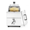 Inductie friteuse met aftapkraan - 8 l  HENDI  8L  Lichtgrijs  230V/3500W  288x619x H 408mm