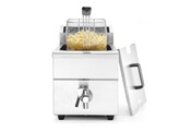 Inductie friteuse met aftapkraan - 8 l  HENDI  8L  Lichtgrijs  230V/3500W  288x619x H 408mm