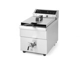 Inductie friteuse met aftapkraan - 8 l  HENDI  8L  Lichtgrijs  230V/3500W  288x619x H 408mm