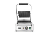 Contactgrill - enkel  HENDI  boven en onder geribd  230V/1800W  310x375x H 216mm