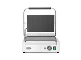 Grill de contact Panini  HENDI  dessus rainure et dessous lisse  230V/2200W  430x375x H 216mm