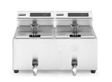 Friteuse Profi Line met aftapkraan digitaal - 2 x 8 l  HENDI  Profi Line  16L  230V/7000W  605x515x H 350mm