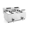 Friteuse Profi Line met aftapkraan digitaal - 2 x 8 l  HENDI  Profi Line  16L  230V/7000W  605x515x H 350mm
