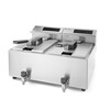 Friteuse Profi Line met aftapkraan digitaal - 2 x 8 l  HENDI  Profi Line  16L  230V/7000W  605x515x H 350mm