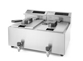 Friteuse Profi Line met aftapkraan digitaal - 2 x 8 l  HENDI  Profi Line  16L  230V/7000W  605x515x H 350mm