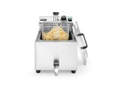 Friteuse Profi Line avec robinet de vidange - 8 l  HENDI  Profi Line  8L  Gris clair  230V/3500W  305x515x H 354mm