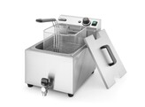 Friteuse Profi Line avec robinet de vidange - 8 l  HENDI  Profi Line  8L  Gris clair  230V/3500W  305x515x H 354mm