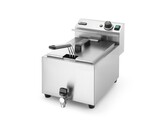 Friteuse Profi Line avec robinet de vidange - 8 l  HENDI  Profi Line  8L  Gris clair  230V/3500W  305x515x H 354mm