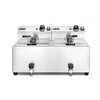 Friteuse Profi Line met aftapkraan - 2 x 8 l  HENDI  Profi Line  16L  230V/7000W  610x515x H 369mm
