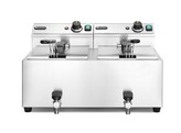 Friteuse Profi Line met aftapkraan - 2 x 8 l  HENDI  Profi Line  16L  230V/7000W  610x515x H 369mm