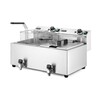Friteuse Profi Line met aftapkraan - 2 x 8 l  HENDI  Profi Line  16L  230V/7000W  610x515x H 369mm