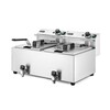 Friteuse Profi Line met aftapkraan - 2 x 8 l  HENDI  Profi Line  16L  230V/7000W  610x515x H 369mm