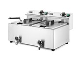 Friteuse Profi Line met aftapkraan - 2 x 8 l  HENDI  Profi Line  16L  230V/7000W  610x515x H 369mm