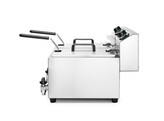 Friteuse Profi Line met aftapkraan - 2 x 8 l  HENDI  Profi Line  16L  230V/7000W  610x515x H 369mm