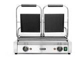Contactgrill - dubbele versie  HENDI  boven en onder geribd  230V/3600W  570x375x H 216mm