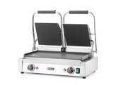 Contactgrill - dubbele versie  HENDI  boven geribd  onder glad  230V/3600W  570x375x H 216mm