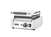 Contactgrill - enkel  HENDI  boven geribd  onder glad  230V/1800W  310x375x H 216mm