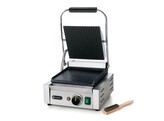 Contactgrill - enkel  HENDI  boven geribd  onder glad  230V/1800W  310x375x H 216mm