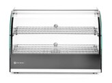 Opzet warmhoudvitrine tweelaags  HENDI  twee niveaus  Zwart  230V/800W  554x376x H 376mm