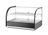 Opzet warmhoudvitrine tweelaags  HENDI  twee niveaus  Zwart  230V/800W  554x376x H 376mm