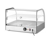 Opzet warmhoudvitrine tweelaags  HENDI  twee niveaus  Zwart  230V/800W  554x376x H 376mm