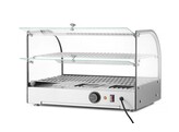Opzet warmhoudvitrine tweelaags  HENDI  twee niveaus  Zwart  230V/800W  554x376x H 376mm