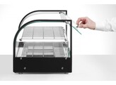 Opzet warmhoudvitrine tweelaags  HENDI  twee niveaus  Zwart  230V/800W  554x376x H 376mm