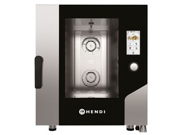 Convectiestoomoven   Touch 7 x GN 1/1  elektrisch  met directe stoom en een aanraakscherm  HENDI  730x784x H 850mm