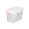 GN 1/9 container  polypropyleen  HENDI  GN 1/9  1L  Transparant  176x108x H 100mm  Rechthoekig