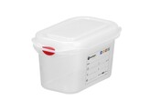 GN 1/9 container  polypropyleen  HENDI  GN 1/9  1L  Transparant  176x108x H 100mm  Rechthoekig