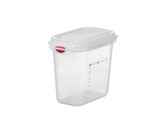 GN 1/9 container  polypropyleen  HENDI  GN 1/9  1 5L  Transparant  176x108x H 150mm  Rechthoekig