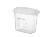 GN 1/9 container  polypropyleen  HENDI  GN 1/9  1 5L  Transparant  176x108x H 150mm  Rechthoekig